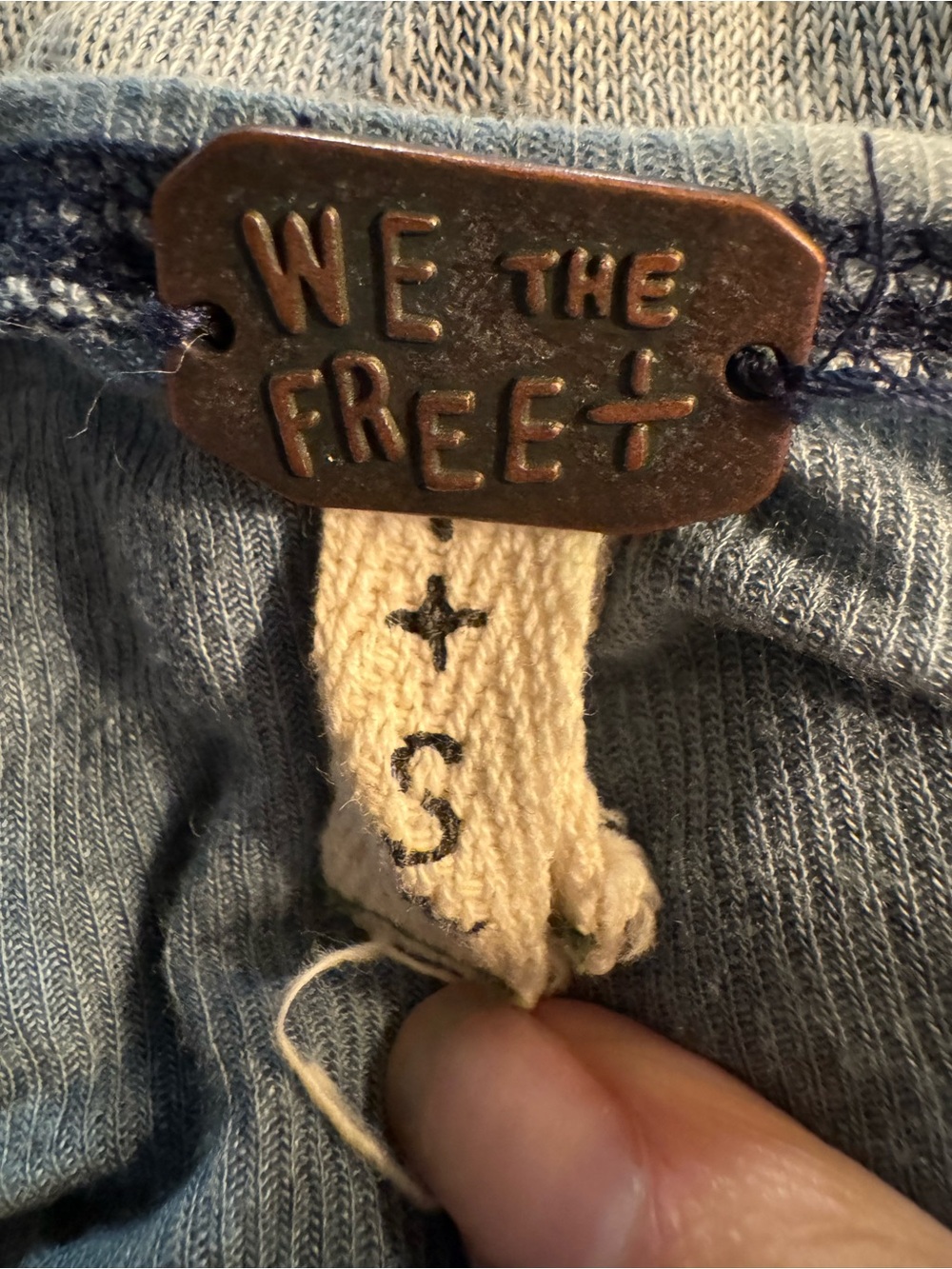We The Free Oversized Washed Gray Scoop-Neck Long Sleeve Top - Picture 2 of 4